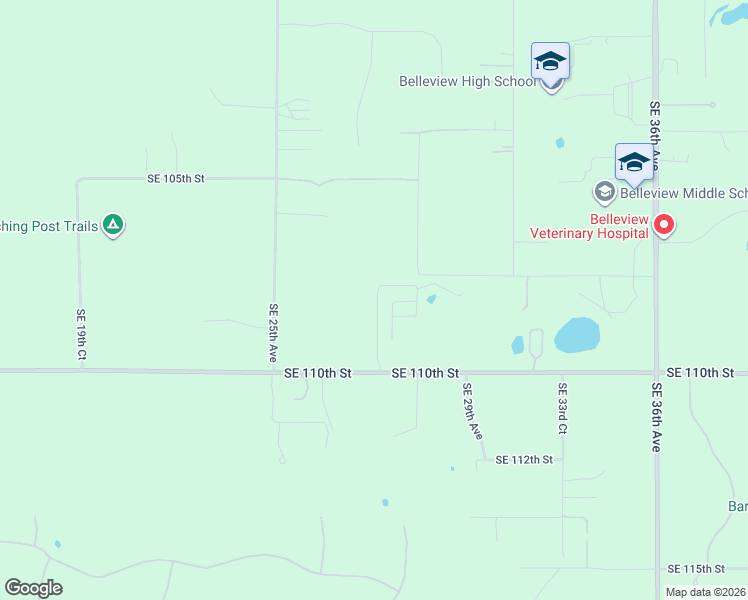 map of restaurants, bars, coffee shops, grocery stores, and more near 2805 Southeast 110th Street in Ocala