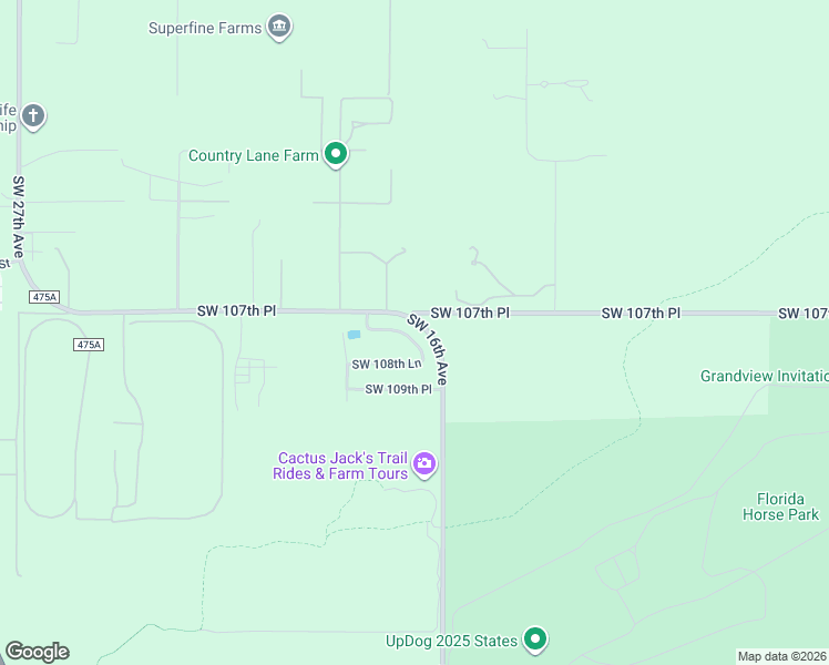 map of restaurants, bars, coffee shops, grocery stores, and more near 1673 Southwest 107th Lane in Ocala