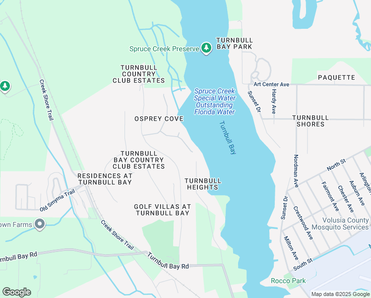 map of restaurants, bars, coffee shops, grocery stores, and more near 2817 Bay Side Drive in New Smyrna Beach