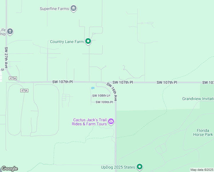 map of restaurants, bars, coffee shops, grocery stores, and more near 1673 Southwest 107th Lane in Ocala