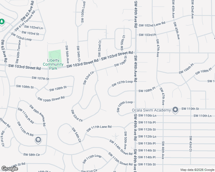 map of restaurants, bars, coffee shops, grocery stores, and more near 4998 Southwest 107th Loop in Ocala