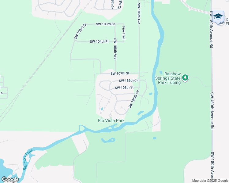 map of restaurants, bars, coffee shops, grocery stores, and more near 18805 Southwest 108th Place in Dunnellon