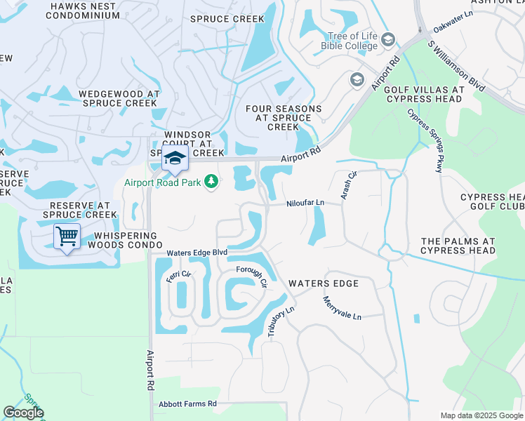 map of restaurants, bars, coffee shops, grocery stores, and more near 1802 Tara Marie Lane in Port Orange