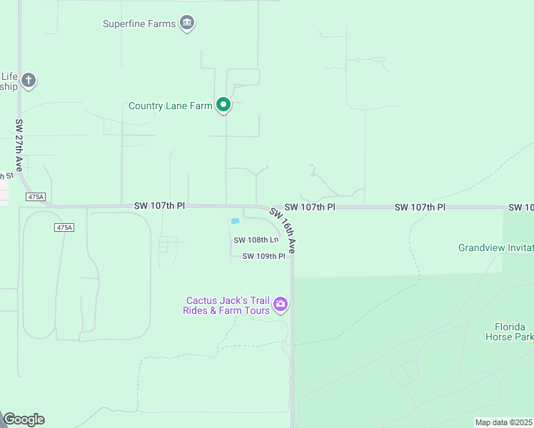 map of restaurants, bars, coffee shops, grocery stores, and more near 1673 Southwest 107th Lane in Ocala