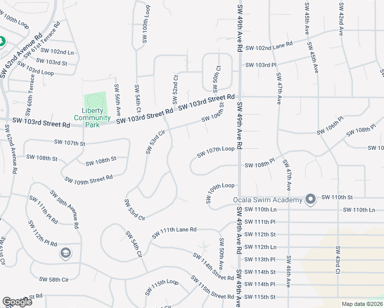 map of restaurants, bars, coffee shops, grocery stores, and more near 4998 Southwest 107th Loop in Ocala