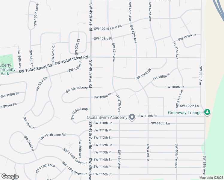 map of restaurants, bars, coffee shops, grocery stores, and more near 4710 Southwest 108th Place in Ocala