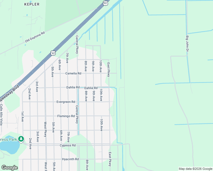 map of restaurants, bars, coffee shops, grocery stores, and more near 2085 10th Avenue in DeLand