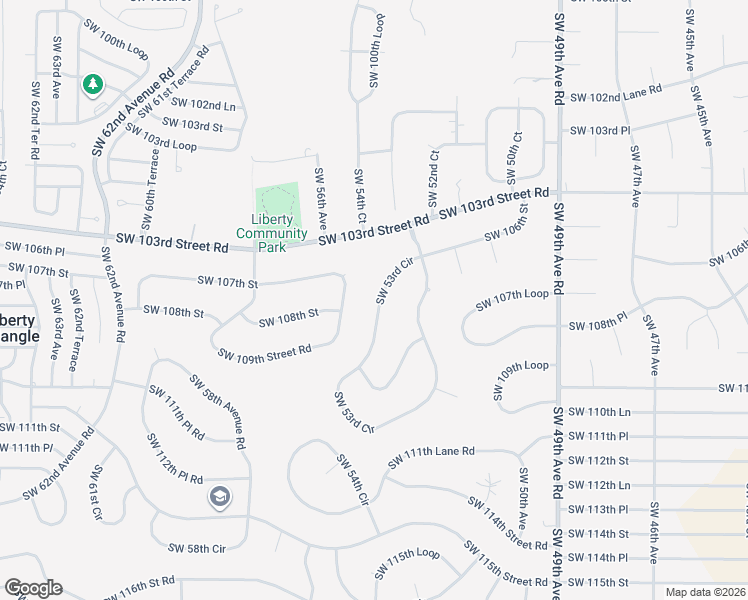 map of restaurants, bars, coffee shops, grocery stores, and more near 10764 Southwest 53rd Circle in Ocala