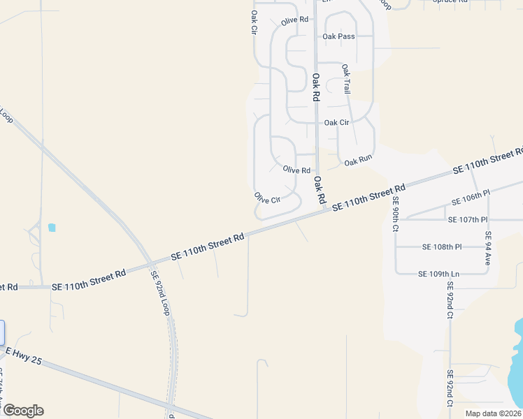 map of restaurants, bars, coffee shops, grocery stores, and more near 3 Olive Circle Loop in Ocala