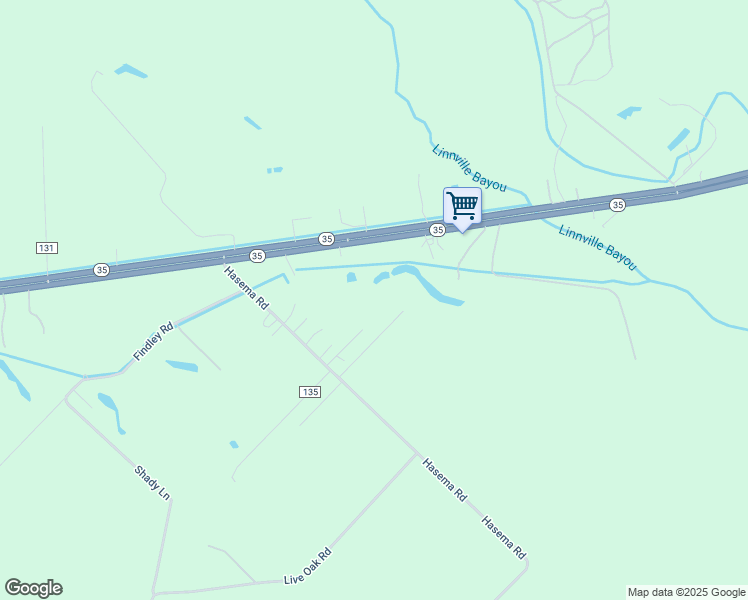 map of restaurants, bars, coffee shops, grocery stores, and more near 421 County Road 133 in Sweeny