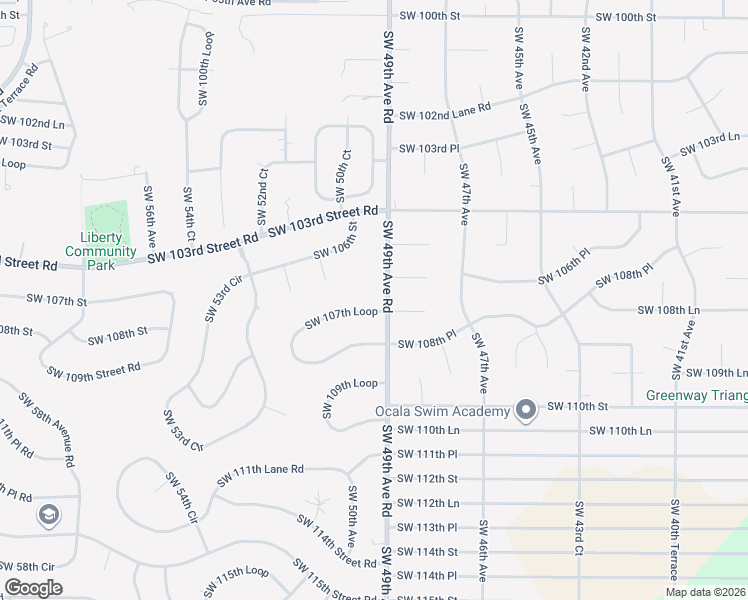 map of restaurants, bars, coffee shops, grocery stores, and more near 10710 Southwest 49th Avenue in Ocala