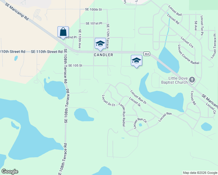 map of restaurants, bars, coffee shops, grocery stores, and more near in Marion County