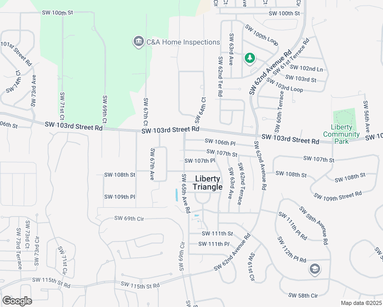 map of restaurants, bars, coffee shops, grocery stores, and more near 6484 Southwest 107th Street in Ocala