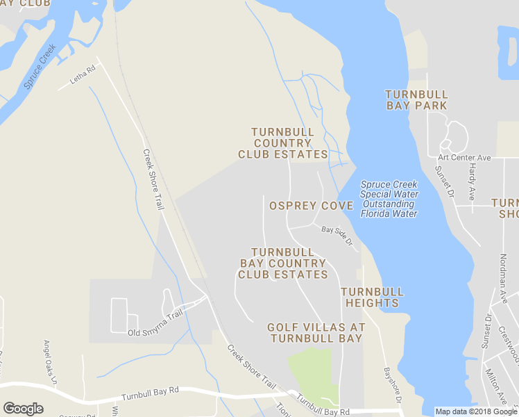 map of restaurants, bars, coffee shops, grocery stores, and more near 2810 Turnbull Cove Drive in New Smyrna Beach