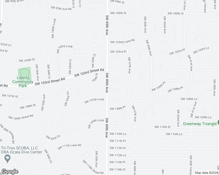 map of restaurants, bars, coffee shops, grocery stores, and more near 4885 Southwest 106th Lane in Ocala