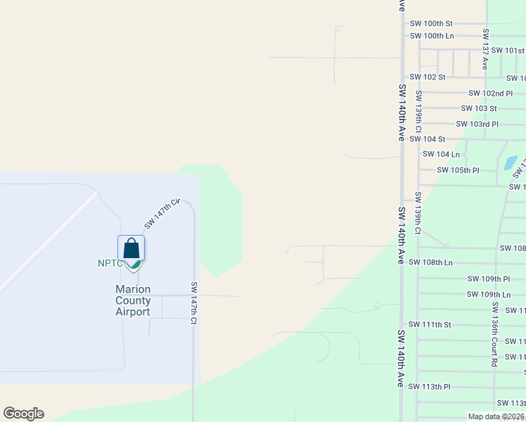 map of restaurants, bars, coffee shops, grocery stores, and more near Southwest 147th Circle in Dunnellon