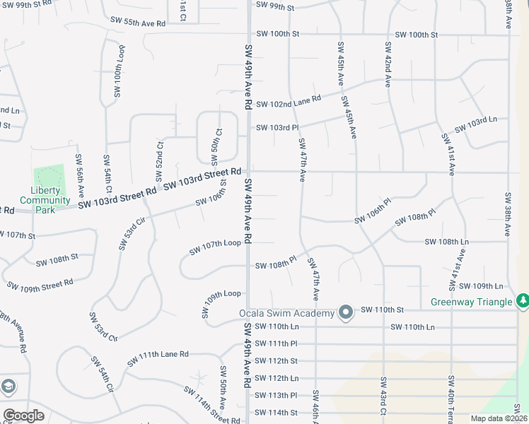 map of restaurants, bars, coffee shops, grocery stores, and more near 4880 Southwest 106th Street in Ocala