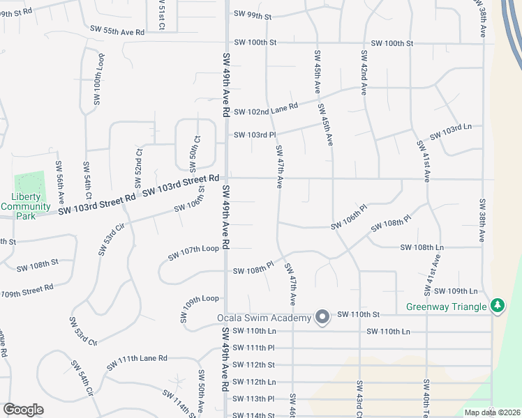 map of restaurants, bars, coffee shops, grocery stores, and more near 4776 Southwest 106th Street in Ocala