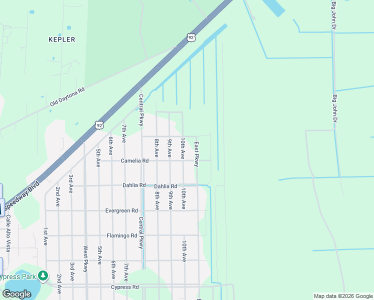 map of restaurants, bars, coffee shops, grocery stores, and more near 2265 10th Avenue in DeLand