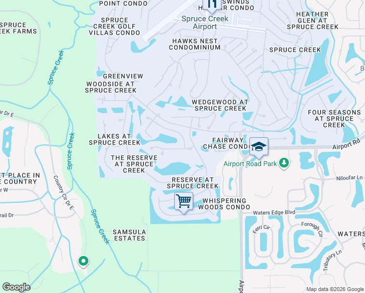 map of restaurants, bars, coffee shops, grocery stores, and more near 3169 Steamboat Ridge Road in Port Orange