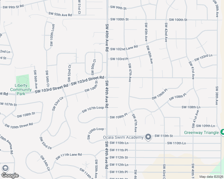map of restaurants, bars, coffee shops, grocery stores, and more near 4880 Southwest 106th Street in Ocala