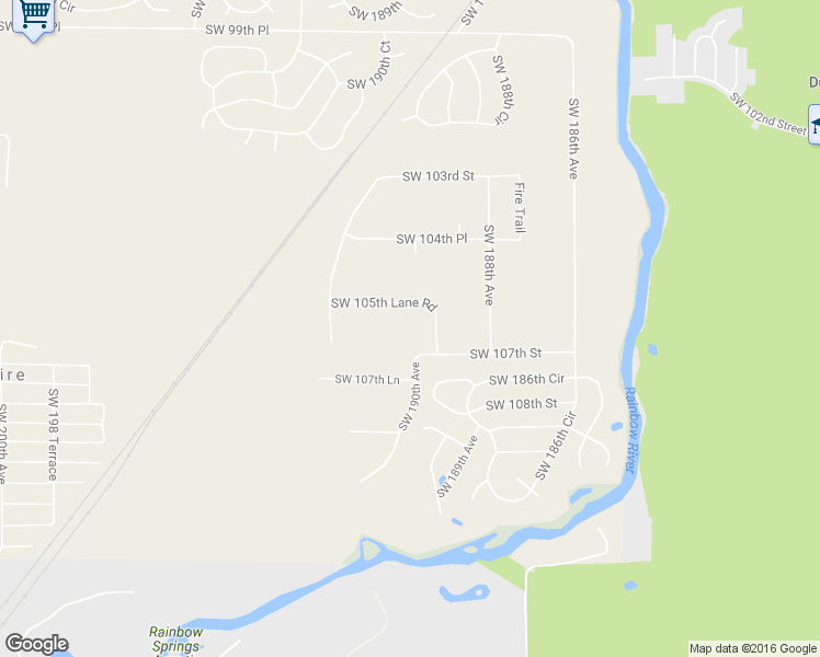 map of restaurants, bars, coffee shops, grocery stores, and more near 19020 Southwest 105th Lane Road in Dunnellon