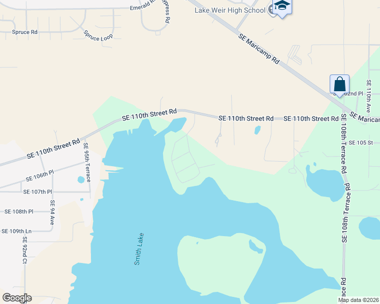 map of restaurants, bars, coffee shops, grocery stores, and more near 10507 Southeast 101st Court in Belleview