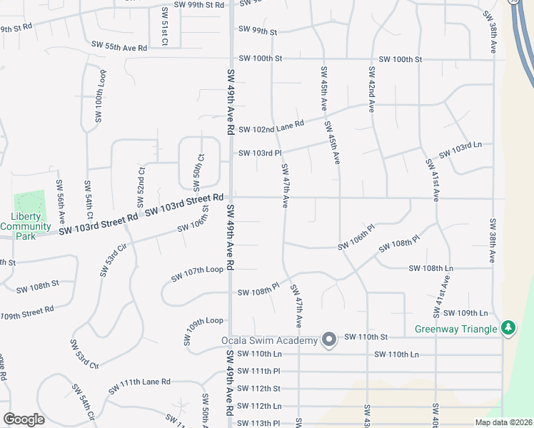 map of restaurants, bars, coffee shops, grocery stores, and more near 4776 Southwest 106th Street in Ocala