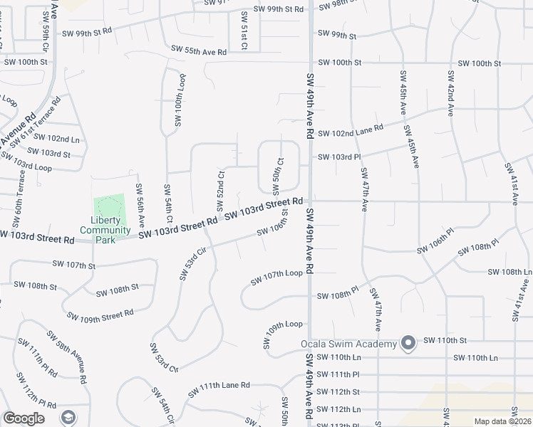map of restaurants, bars, coffee shops, grocery stores, and more near 5132 Southwest 104th Loop in Ocala