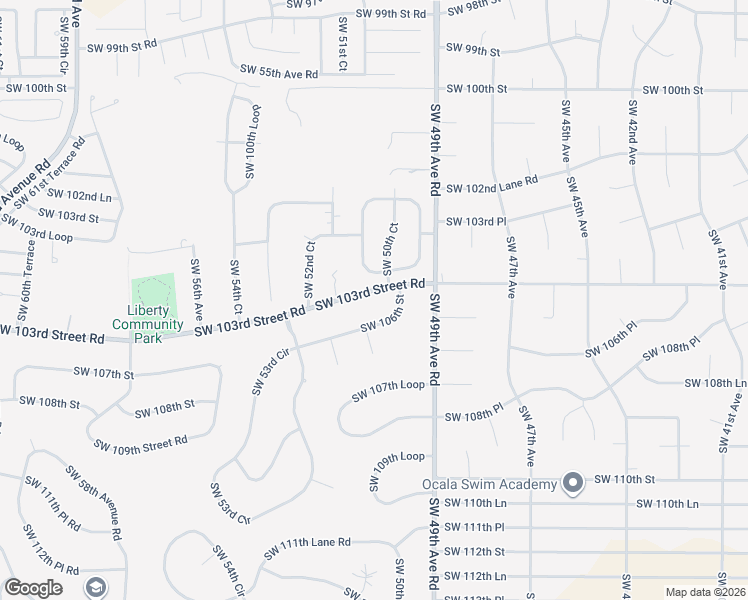 map of restaurants, bars, coffee shops, grocery stores, and more near 5132 Southwest 104th Loop in Ocala