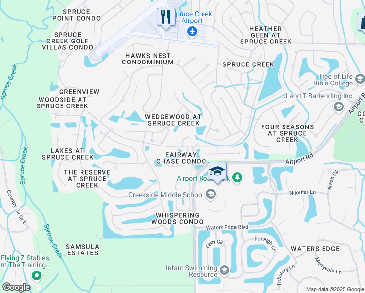 map of restaurants, bars, coffee shops, grocery stores, and more near 1998 Rutgers Place in Port Orange