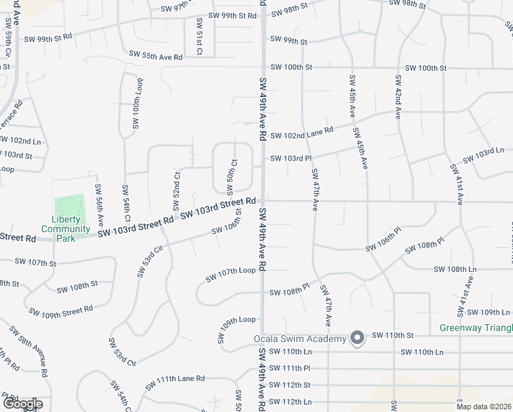 map of restaurants, bars, coffee shops, grocery stores, and more near 5012 Southwest 104th Loop in Ocala