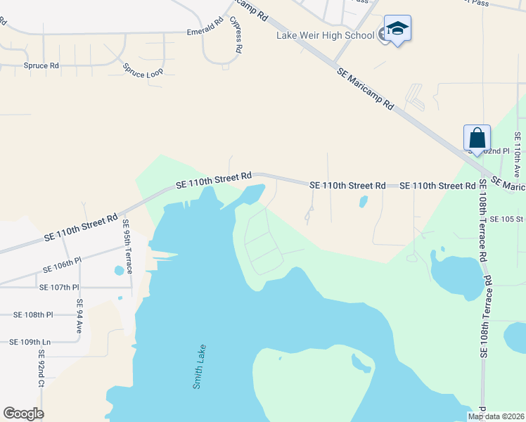 map of restaurants, bars, coffee shops, grocery stores, and more near 10507 Southeast 101st Court in Belleview