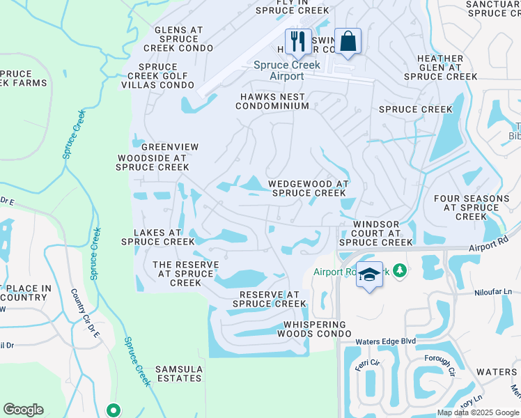 map of restaurants, bars, coffee shops, grocery stores, and more near 3223 Vail View Drive in Port Orange