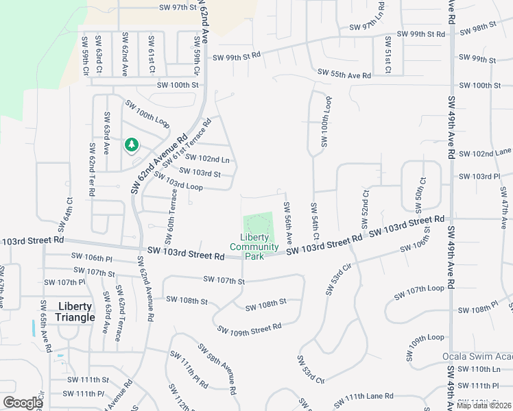 map of restaurants, bars, coffee shops, grocery stores, and more near 5705 Southwest 104th Street in Ocala