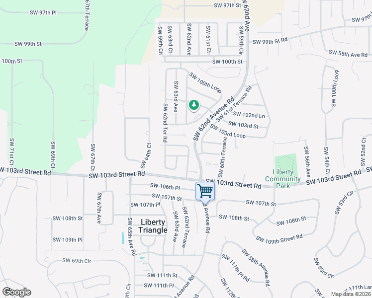 map of restaurants, bars, coffee shops, grocery stores, and more near 6310 Southwest 103rd Lane in Ocala