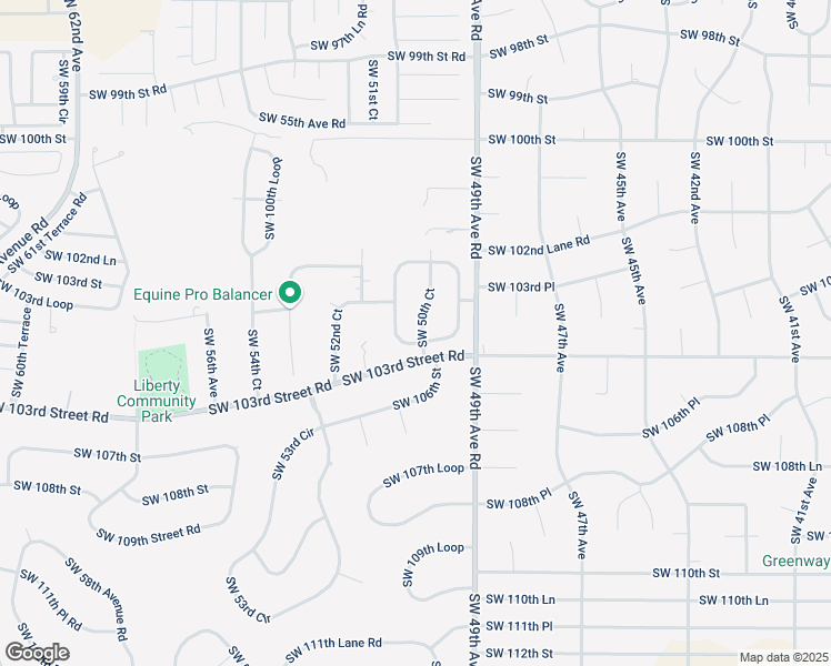 map of restaurants, bars, coffee shops, grocery stores, and more near 10400 Southwest 50th Court in Ocala
