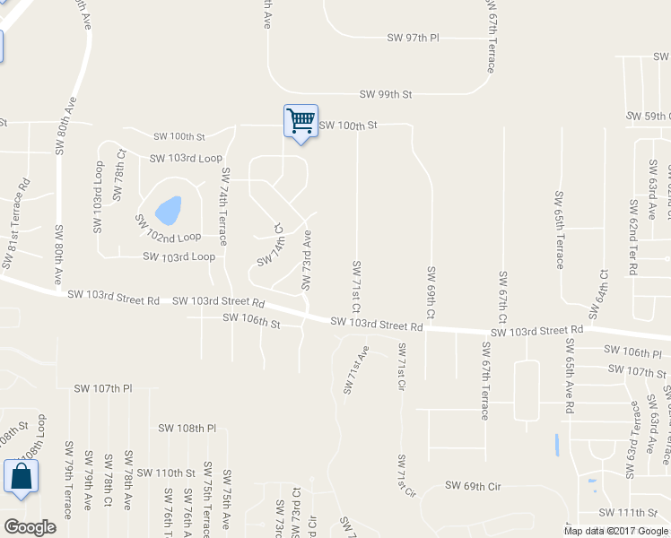 map of restaurants, bars, coffee shops, grocery stores, and more near 10410 Southwest 71st Court in Ocala