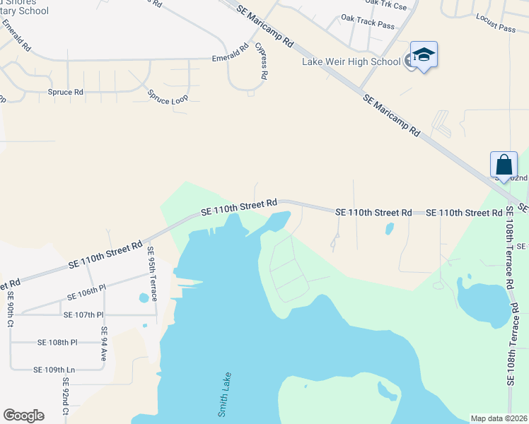 map of restaurants, bars, coffee shops, grocery stores, and more near 9966 Southeast 110th Street Road in Belleview