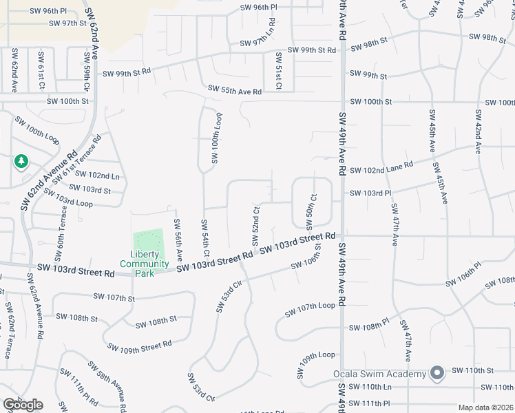 map of restaurants, bars, coffee shops, grocery stores, and more near 10461 Southwest 52nd Court in Ocala