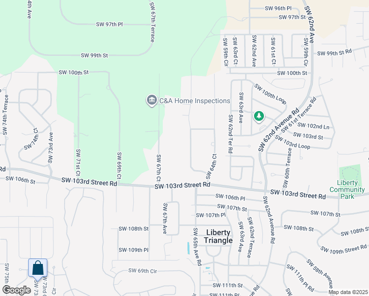 map of restaurants, bars, coffee shops, grocery stores, and more near 10396 Southwest 65th Terrace in Ocala