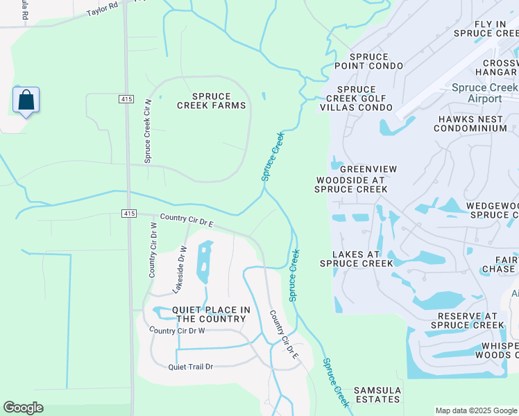 map of restaurants, bars, coffee shops, grocery stores, and more near 120 Creek Crossing Road in Port Orange