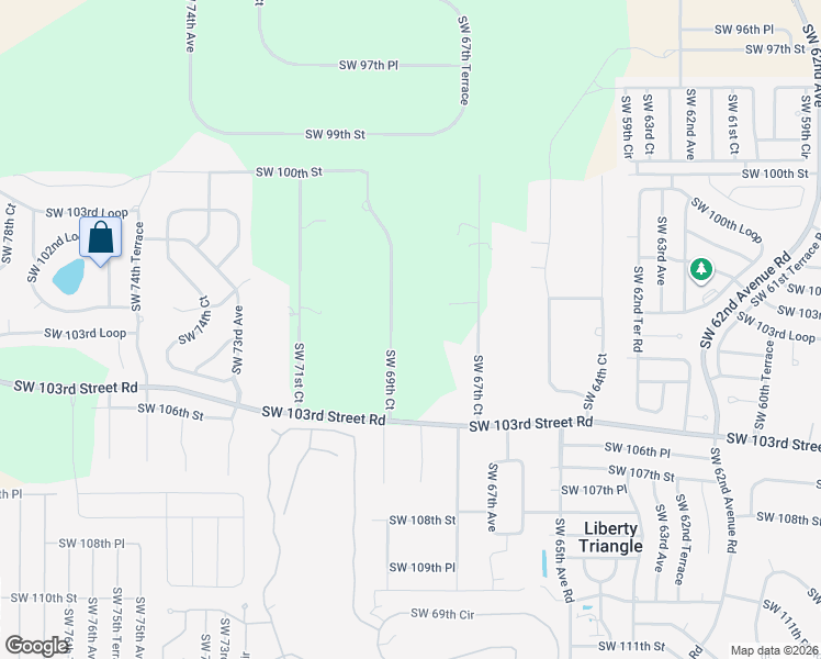 map of restaurants, bars, coffee shops, grocery stores, and more near 10365 Southwest 69th Court in Ocala