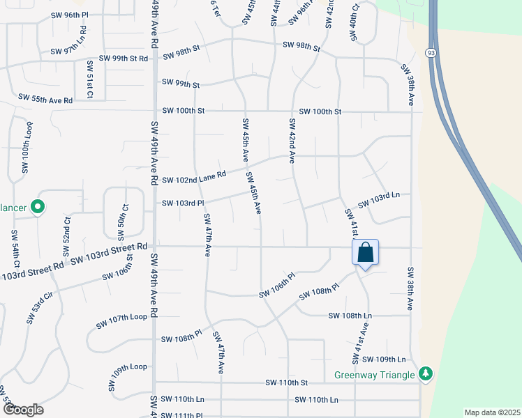 map of restaurants, bars, coffee shops, grocery stores, and more near 10409 Southwest 45 Street in Ocala