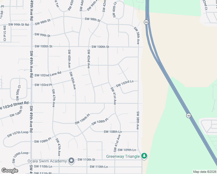map of restaurants, bars, coffee shops, grocery stores, and more near 10385 Southwest 41st Court in Ocala