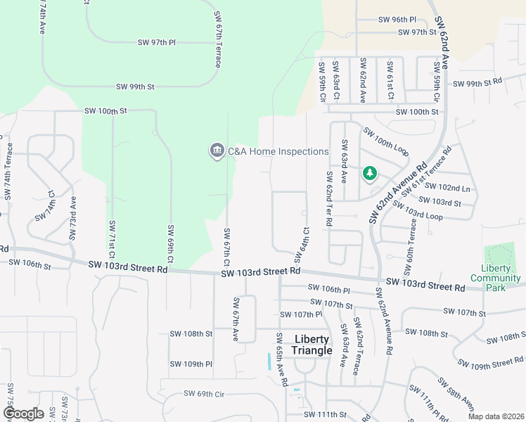 map of restaurants, bars, coffee shops, grocery stores, and more near 10424 Southwest 65th Terrace in Ocala