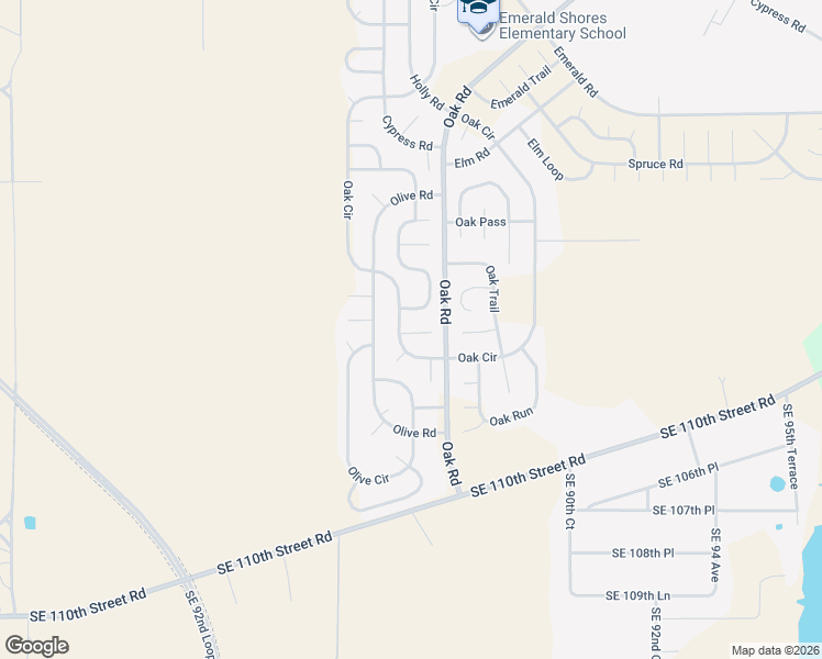 map of restaurants, bars, coffee shops, grocery stores, and more near 115 Oak Circle in Ocala