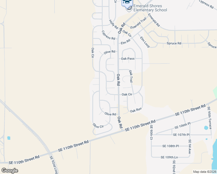 map of restaurants, bars, coffee shops, grocery stores, and more near 115 Oak Circle in Ocala