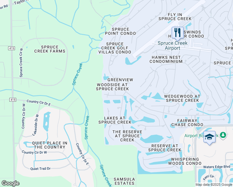 map of restaurants, bars, coffee shops, grocery stores, and more near 1908 Sprucewood Way in Port Orange