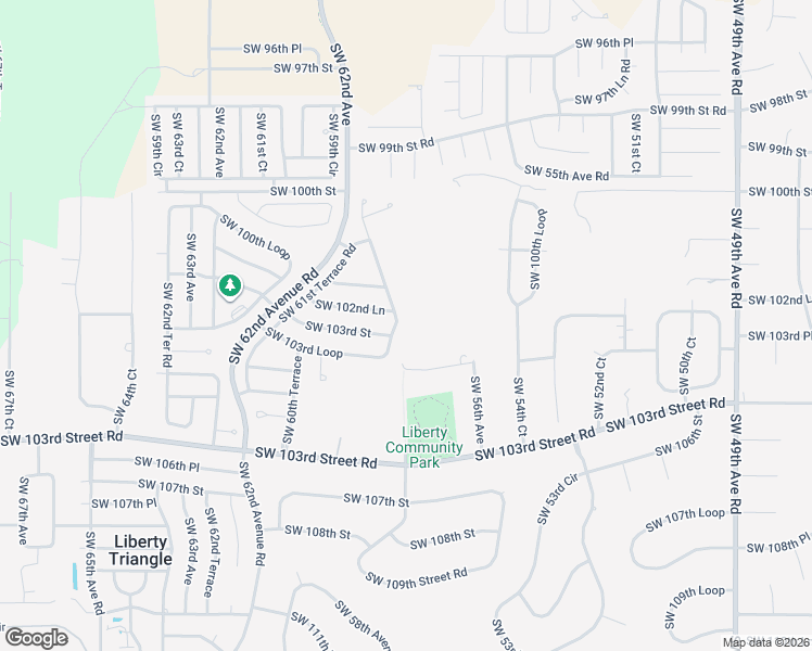 map of restaurants, bars, coffee shops, grocery stores, and more near 5960 Southwest 103rd Loop in Ocala